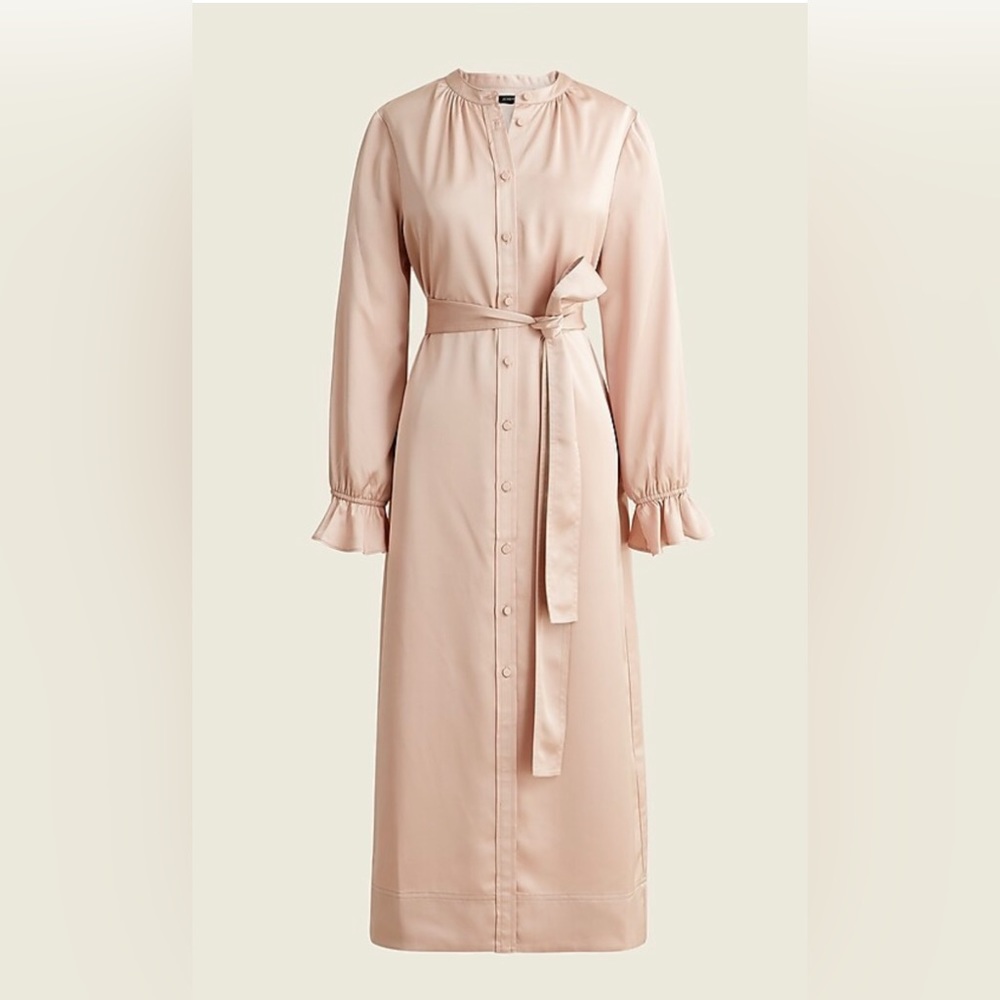 J. Crew Blush Pink Belted Dress